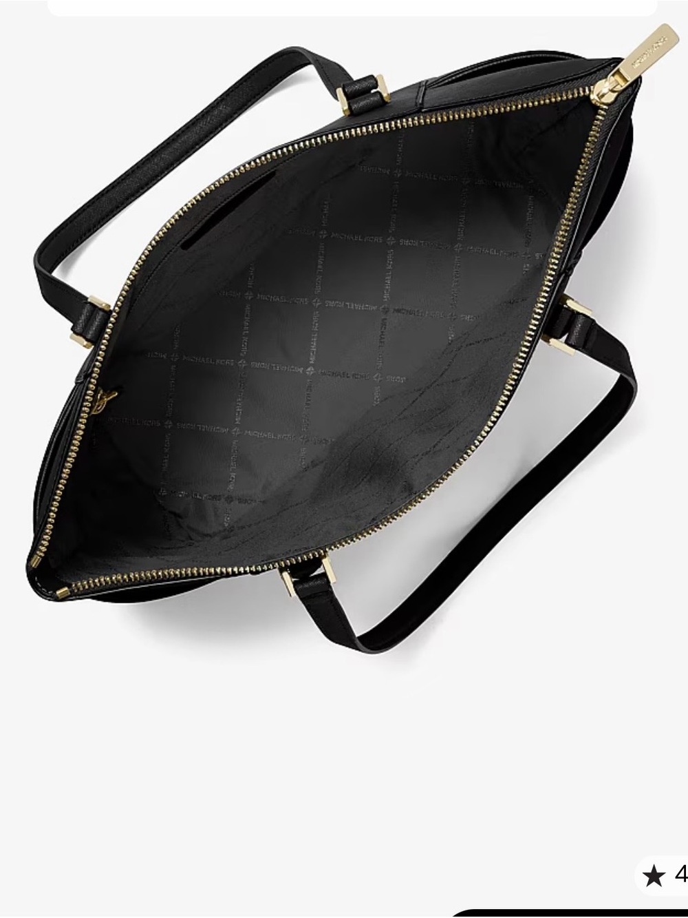 Michael Kors Black Saffiano Tote with Gold Accents - Picture 2 of 7